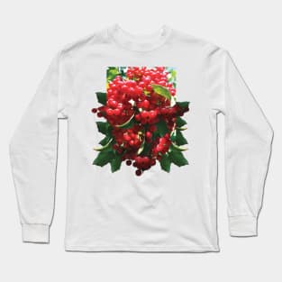 Viburnum Plant Pattern Design Long Sleeve T-Shirt